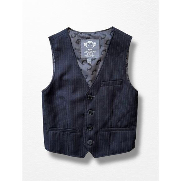 Appaman Pinstriped Tailored Vest, Size 5 - Picture 8 of 9